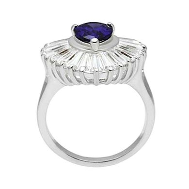 Alamode 925 Sterling Silver Cubic Zirconia Teardrop Ring
