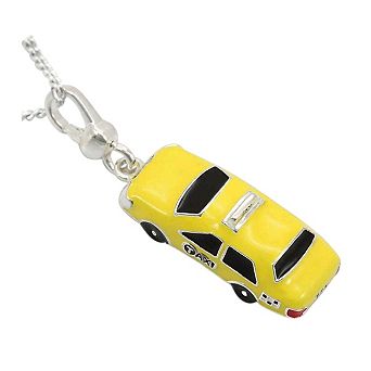 Alamode 925 Sterling Silver Taxi Necklace