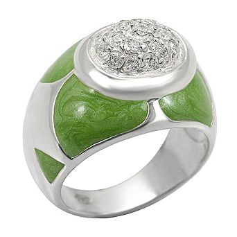Alamode 925 Sterling Silver Cubic Zirconia Ring