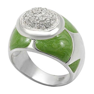 Alamode 925 Sterling Silver Cubic Zirconia Ring