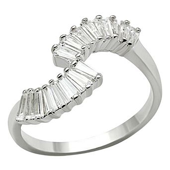 Alamode 925 Sterling Silver Cubic Zirconia Ring