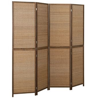 HOMCOM 4 Panel Room Divider, 6 FT Folding Privacy Screen