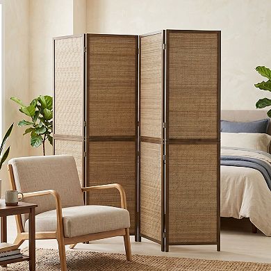 HOMCOM 4 Panel Room Divider, 6 FT Folding Privacy Screen