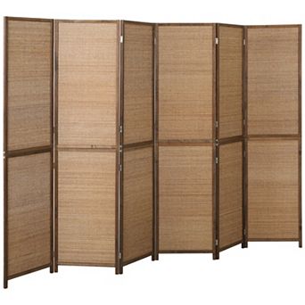 HOMCOM 6 Panel Room Divider, 6 FT Folding Privacy Screen