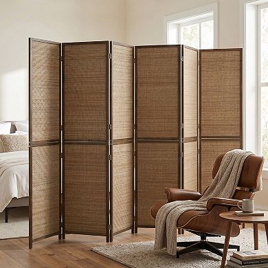 HOMCOM 6 Panel Room Divider, 6 FT Folding Privacy Screen