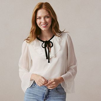 Women's LC Lauren Conrad High Neckline Blouse