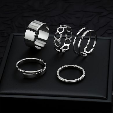 9Pack Adjustable Stainless Steel Rings