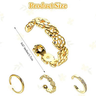Gold Adjustable Toe Rings for Women