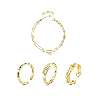 Simple Gold Plated Tail Ring for Women