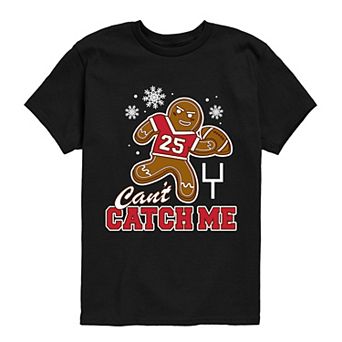 Boys 8-20 Can't Catch Me Gingerbread Football Short Sleeve Graphic Tee