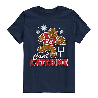 Boys 8-20 Can't Catch Me Gingerbread Football Short Sleeve Graphic Tee