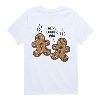 Boys 8-20 We're Cooked, Bro Gingerbreads Short Sleeve Graphic Tee