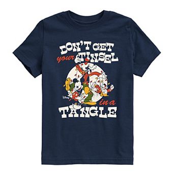 Boys 8-20 Disney's Mickey & Friends "Don't Get Your Tinsel in a Tangle" Short Sleeve Graphic Tee