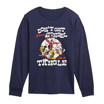 Boys 8-20 Disney’s Mickey & Friends "Don't Get Your Tinsel in a Tangle" Long Sleeve Graphic Tee