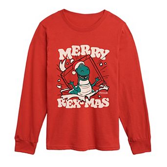 Boys 8-20 Pixar Merry Rex-Mas Long Sleeve Graphic Tee