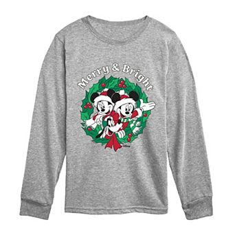Boys 8-20 Disney's Mickey & Friends "Merry & Bright" Long Sleeve Graphic Tee