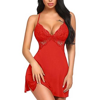 Avidlove Lingerie for Women Nightgowns Chemise Modal Sleepwear Lace Babydoll