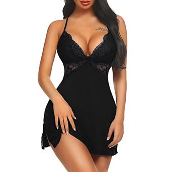 Avidlove Lingerie for Women Nightgowns Chemise Modal Sleepwear Lace Babydoll