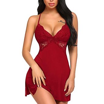 Avidlove Lingerie for Women Nightgowns Chemise Modal Sleepwear Lace Babydoll