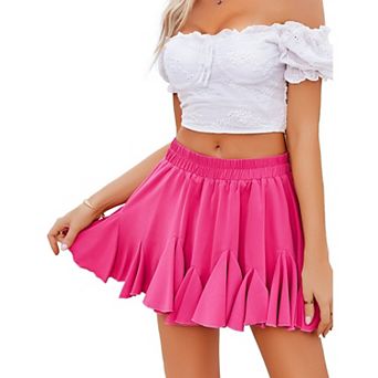 Avidlove Skirt for Women Pleated Mini Skirts Stretchy High Waist Short Lingerie Skirts