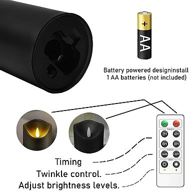 Flameless LED Candles with Remote Timer, Realistic 3D Wick, Battery Operated Pillar Candles Set of 9