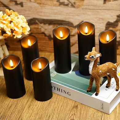 Flameless LED Candles with Remote Timer, Realistic 3D Wick, Battery Operated Pillar Candles Set of 9