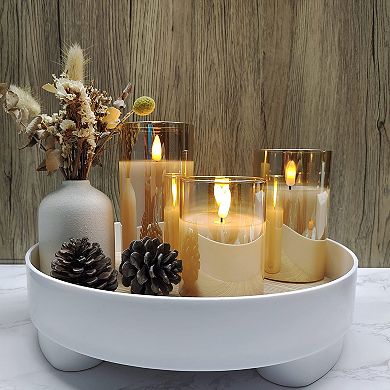 Glass LED Candles with Remote Timer, Battery Operated Flickering Flameless Candles for Home Decor
