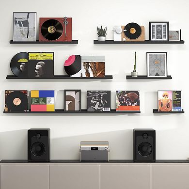 Picture Ledge Shelf Floating Shelves Set of 2 36 Inch Wall Mounted Photo Frame Display Bookshelf