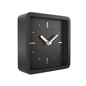 Mid Century Modern Desk Clock Silent Analog Small Tabletop Shelf Nightstand Office 4.7"