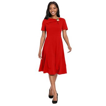 Women's London Times Midi Fit & Flare Dress
