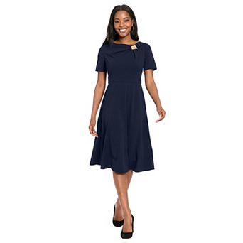 Women's London Times Midi Fit & Flare Dress