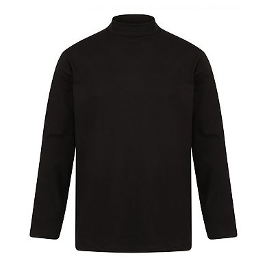 Henbury Mens Roll Neck Long-Sleeved Top