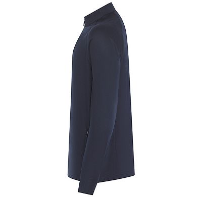 Henbury Mens Quarter Zip Long Sleeve Top