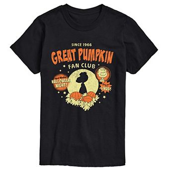 Big & Tall Peanuts Great Pumpkin Fan Club Short Sleeve Graphic Tee