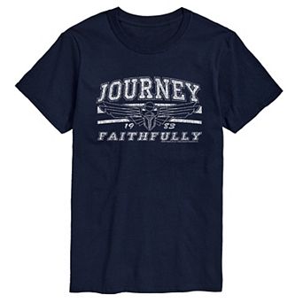 Men's Journey Faithfully Distressed Short Sleeve Graphic T-Shirt