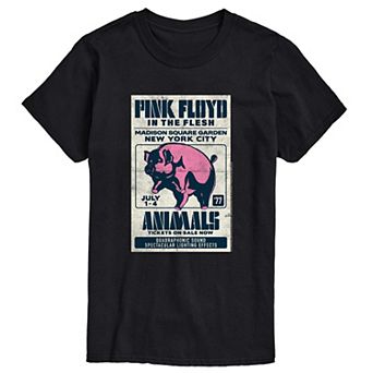 Men's Pink Floyd "Animals" Vintage Concert Poster Short Sleeve Graphic T-Shirt