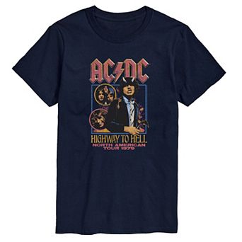 Men's ACDC Highway To Hell Vintage Short Sleeve Graphic T-Shirt