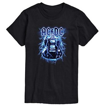 Men's ACDC Lightning Guitar Short Sleeve Graphic T-Shirt