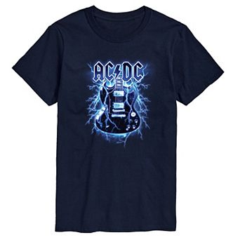 Men's ACDC Lightning Guitar Short Sleeve Graphic T-Shirt