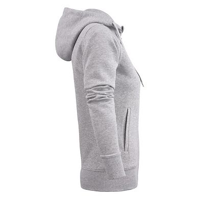 Printer Womens/Ladies Overhead Melange Full Zip Hoodie