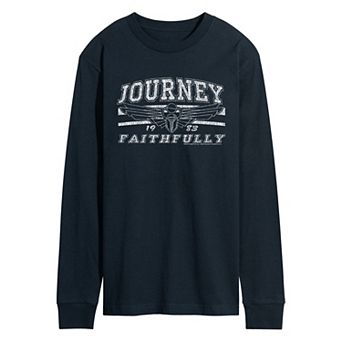 Men's Journey Faithfully Distressed Long Sleeve Graphic T-Shirt