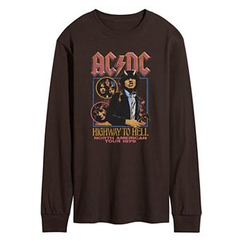 Men's ACDC Highway To Hell Vintage Long Sleeve Graphic T-Shirt