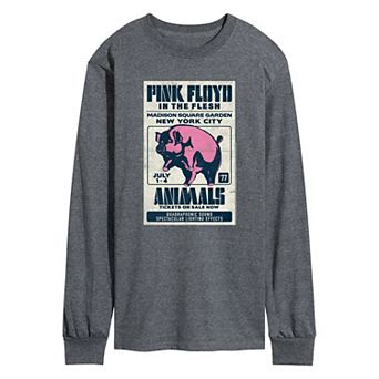 Men's Pink Floyd "Animals" Vintage Concert Poster Long Sleeve Graphic T-Shirt