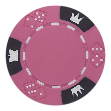 Crown & Dice Poker Chips Set, Clay Composite Non-Denominated Chips, Round for Poker & Blackjack