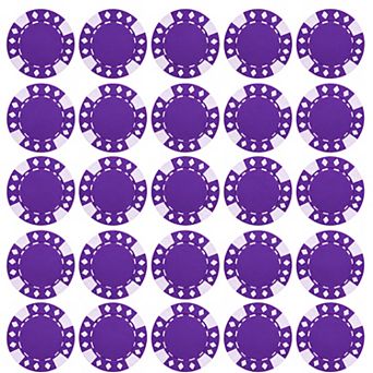 25 pc Poker Chips Set, Clay Composite Non-Denominational, Smooth Stacking for Home Games