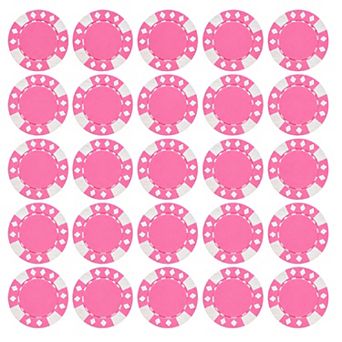 Non-Denominational Poker Chips 25 Pack, Clay Composite Round Chips for Tournaments