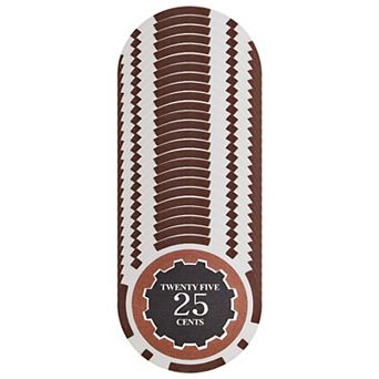 $0.25 Poker Chips 25 Pack Gear Inlay, Heavyweight Clay Composite, Round Chips