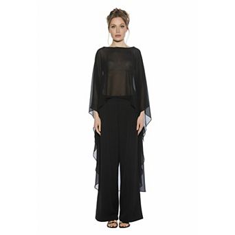 Women's ALEXIA ADMOR Junia Sheer Chiffon Hi Low Coverup Top