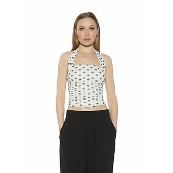 Women's ALEXIA ADMOR Luca Ruched Halter Square Neck Top