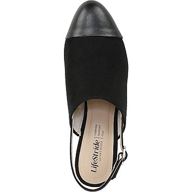 LifeStride Tessa Women's Slingback Block Heel Pumps